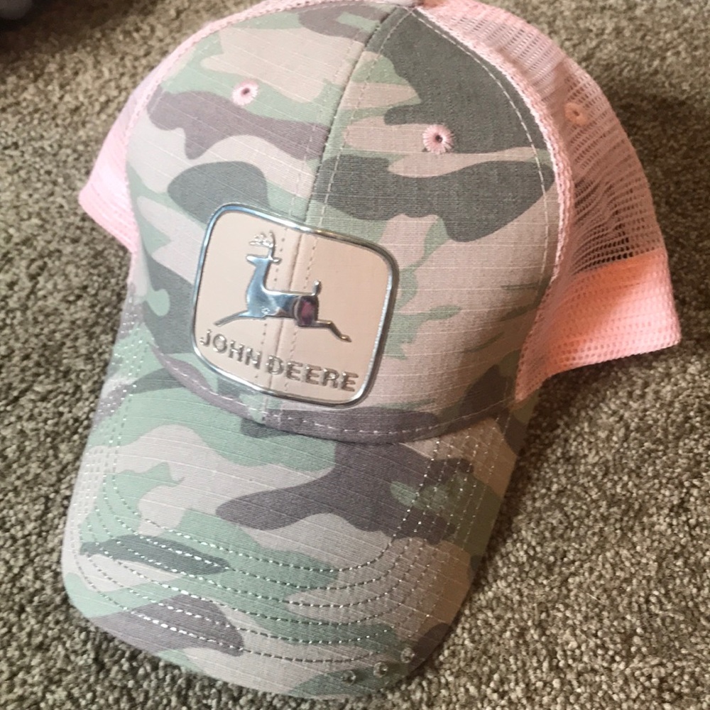 John Deere pink camo baseball cap